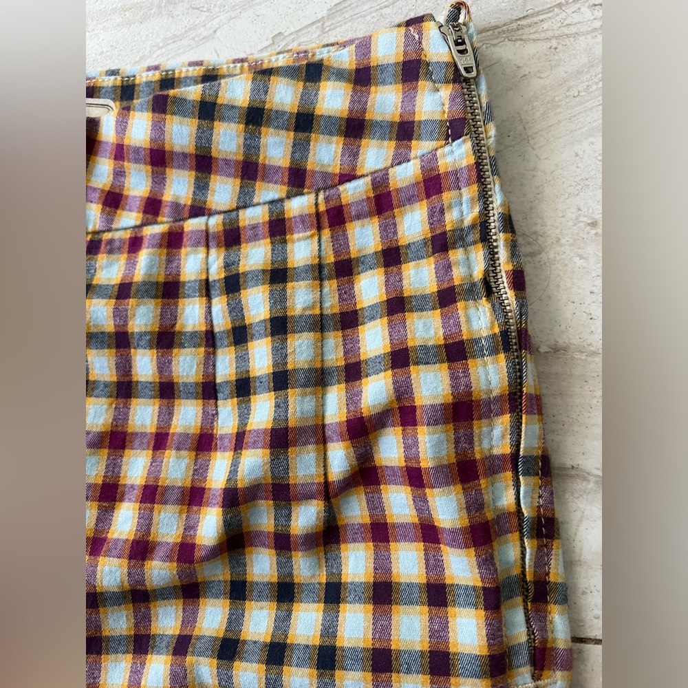 Free People Red, White & Blue Plaid Skinny Pants Preppy Grunge Y2K look - Picture 5 of 5
